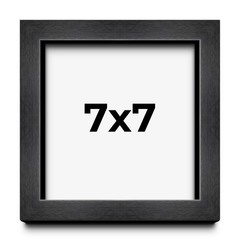 7×7 Shadow Box Frame Grey Charcoal Black | 0.875 Inches Deep | Solid Wood Shadow