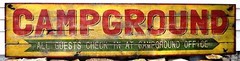 Campground Wood Sign – Rustic Hand Made Vintage Wooden Sign