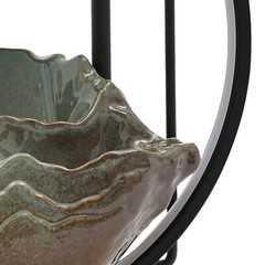 Desktop Waterfall Fountain Indoor Tabletop Ornament Resin Monk Feng Shui