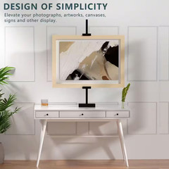 Adjustable Tabletop Picture Frame Stand Metal Easel for Frames up to 29 In. High
