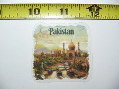 MOSQUE PAKISTAN SMALL STICKER DECAL TRAVEL VIEW SITE COLORFUL VISIT VACATION