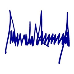 President Donald Trump Signature Decal, Trump Autograph decal, MAGA, USA patriot
