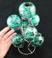 SEVEN! Sphere Display Stand Metal Medium Size Chrome Color