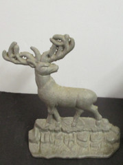 Door Stop BOOK ENDS Moose Rustic Cast Iron / METAL NONE PAINTED 9 ” Height
