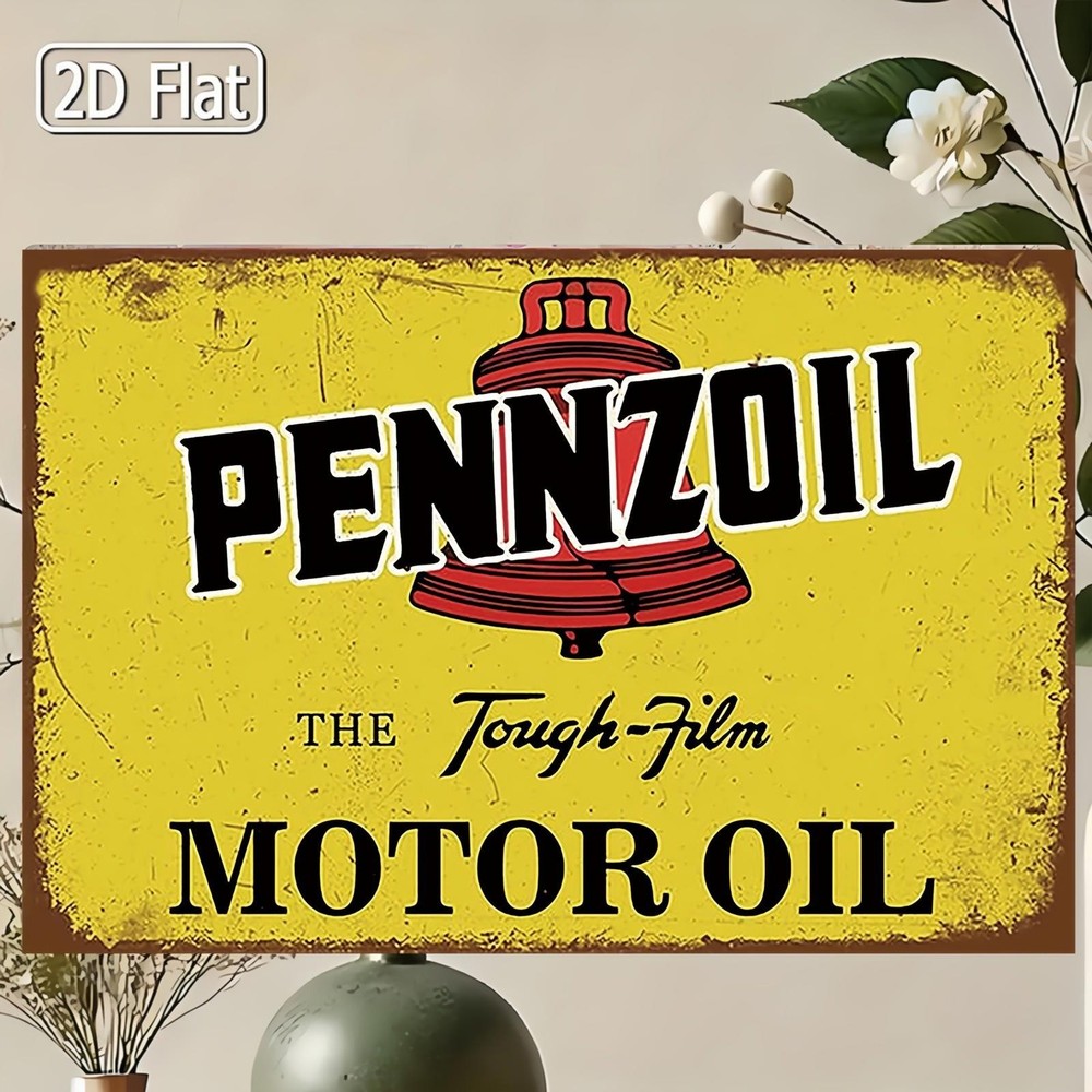 Pennzoil Motor Oil Sign Vintage Aluminum Sign 8×12 Funny Garage Decor