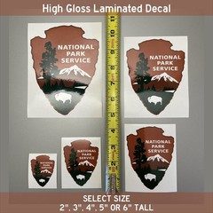 National Park Service High Gloss Laminated Stickers / Decals Choose Size 2-6″
