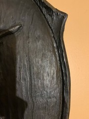 Awesome Vintage Warrior Knight MCM Black Shield Resin Large Wall Art Plaque