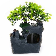 Indoor Water Fountains Zen Desk Rockery Waterfall Fountain Tabletop Ornament NEW