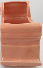 Shawnee Ceramic Rocking Horse Vase Planter Pink Floral Art Deco Vintage 526 USA