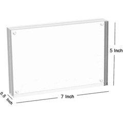 Acrylic Picture Frame Freestanding Double Sided Thickness Frameless Magnetic New