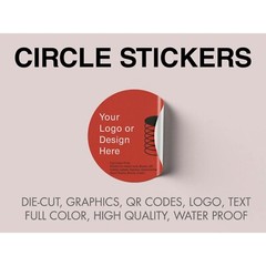 50 3×3 Custom Printed Full Color Outdoor Vinyl Car Bumper Sticker Decal Die Cut