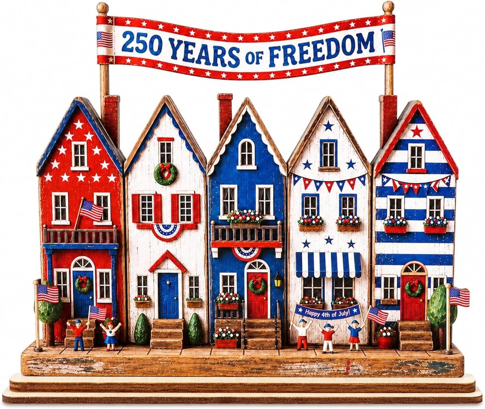 USA 250th Anniversary Decoration, 1776-2026 Wooden Plaque, 250 Anniversary Usa M