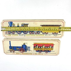 Vintage Train Wall Plaques Set Gen’l Washington 1836 Tiger Wood Railroad Decor