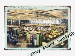 1930-45 Interior of Citrus Packing House, Southern California tin sign