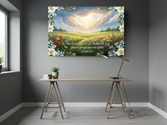 Bible Verse Canvas Jeremiah 29 11 Floral Christian Wall Art Faith Decor