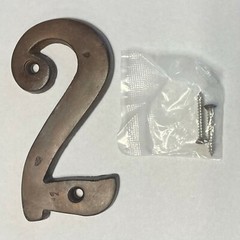 4″ Rustic Dark Solid Bronze Metal House Numbers 4 INCH PICK YOUR NUMBER