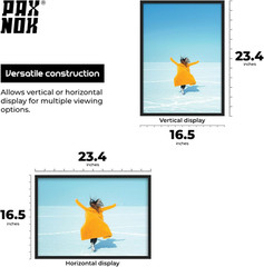 WOOD Black A2 Frame Display 16.5 X 23.4 Inch Posters and Pictures – Horizontal a