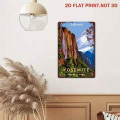 Yosemite National Park California Vintage Metal Sign Rustic Home Wall Decoration