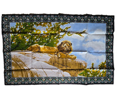 Vintage ATC New York 100% Cotton Wall Tapestry 54.5″x34.5″ African Lion #57114