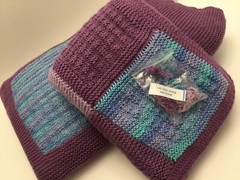 AFGHAN & PILLOW COVER – 58″ X 45″ – Purple – Purple/Blue/Green -Machine Wash&Dry