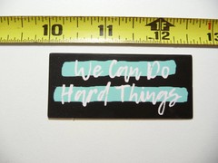 WE CAN DO HARD THINGS SMALL STICKER DECAL POSITIVE MOTIVATION FUNNY