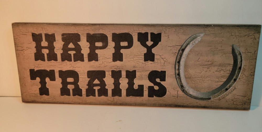 “Happy Trails” Canvas with wood frame Wall Hanging