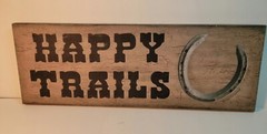 “Happy Trails” Canvas with wood frame Wall Hanging