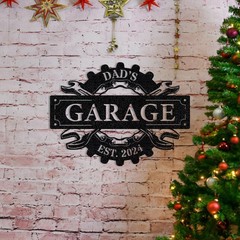Personalized Garage Sign: Custom Metal Wall Art, Man Cave Decor