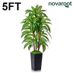 NOVAROOT 5FT Artificial Dracaena Tree Indoor Faux Plants Planter for Home Decor
