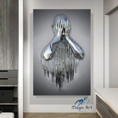 3D Effect Art Design Internal Crisis CANVAS, Modern Home Gallery, Ready to hangs